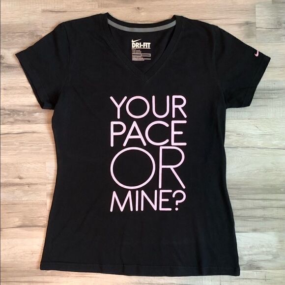 Nike Tops - Nike Dri-Fit Slim Fit Black T Shirt Size L